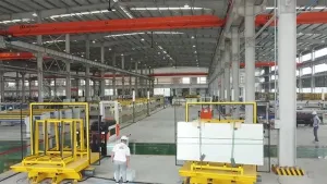 Sistema de transporte AGV de vidrio