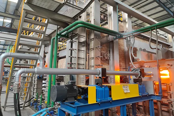 Unidad de agitación horizontal para horno de fusión de vidrio