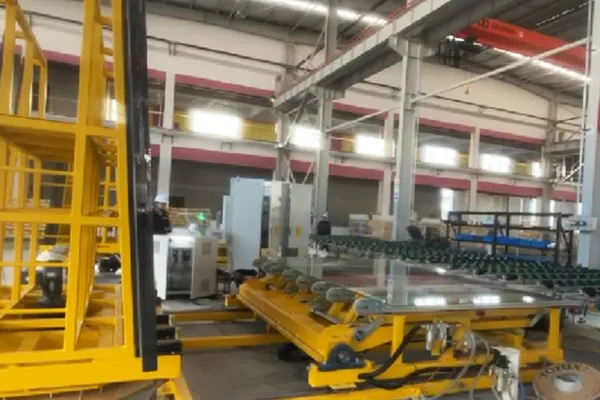 Máquina automática de carga de vidrio