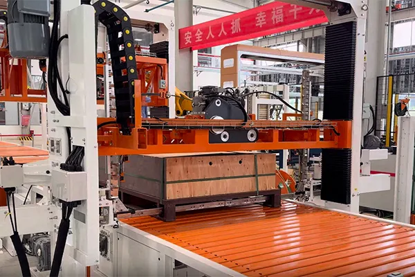 Línea automática de envasado de láminas de vidrio