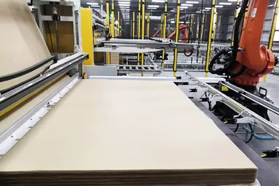 Máquina de colocado de papel para láminas de vidrio