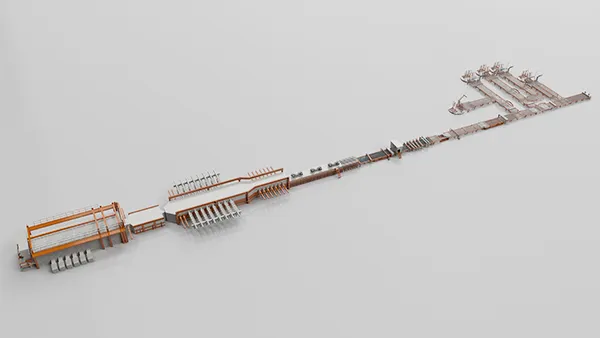 Línea de producción de vidrio flotado