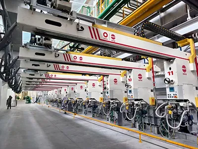 Rodillo superior de vidrio flotado